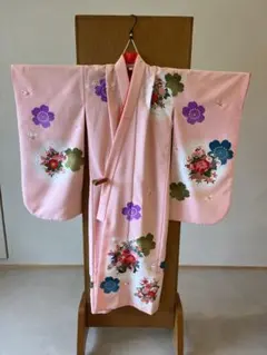 七五三 7歳 着物 ピンク 苺 花柄 - メルカリ