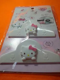 ハローキティ　キッチンクリップ 2個入　袋どめ　フードクリップ　サンリオ　キティ