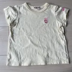 ミキハウス ホットビスケッツ キャビットちゃん クリーム色 Tシャツ 70