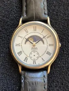 M480❀希少レア SEIKO ALBA ムーンフェイズ 腕時計 ３針 クォーツ M480❀希少レア SEIKO ALBA ムーンフェイズ 腕時計 3針