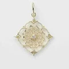 【美品】agate K10ダイヤモンドチャーム