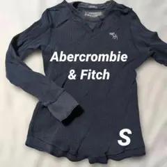 Abercrombie & Fitch ワッフル長袖カットソー ネイビー Sのサムネイル