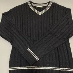 earth music&ecology ネイビー Vネックセーター