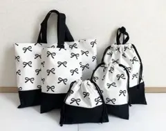 入園入学セット　５点　レッスンバック　靴袋　体操服袋　給食袋　コップ袋