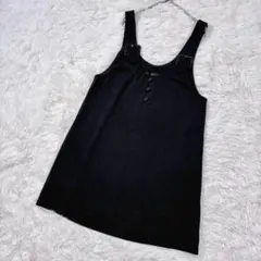 【archives アルシーヴ】バックルベルト✨チュニック ミニワンピ 黒 Mのサムネイル