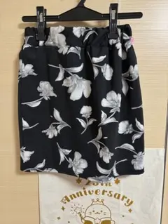 花柄ミニスカート ウエストゴム