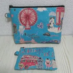 猫柄ハンドメイドポーチセット