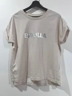 CLOCHE【USED】ロゴTシャツ　ベージュ　Mサイズのサムネイル