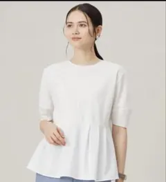 自由区　ハイツイストポンチペプラム カットソー レディース