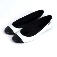 Hunter バイカラー ストレートチップ フラットレインラバーシューズ UK6