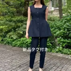 未使用　セルフォード　ペプラムセットアップ　36　手洗い可