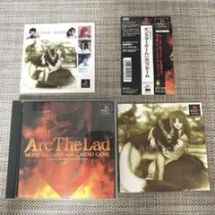 帯ステッカー付　PS アークザラッド　モンスターゲーム　with カジノゲーム