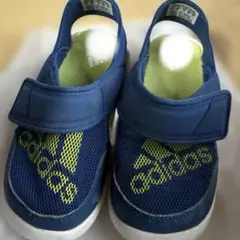 adidas ネイビー イエロー サンダル