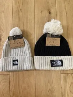 値下げ THE NORTH FACE ポンポン付きニット帽 2点セット
