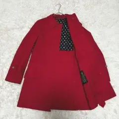 Macintosh マッキントッシュ ゴム引きコート ステンカラー 赤 34