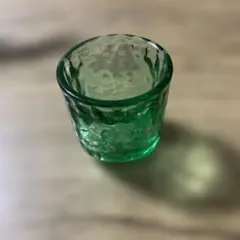 グリーン★和レトロ★ガラスデザイン。酒器★お猪口