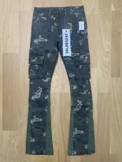 新品】 VALABASAS バラバサス フレアデニム 迷彩 カモ柄 サイズ29 