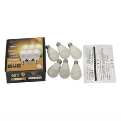 LOHAS LED電球 E17 60W相当 電球色 6個 密閉器具 広配光