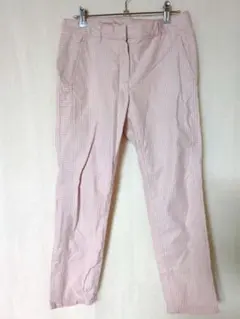 GAP ギャップ スキニーミニ アンクルパンツ ピンク ストライプ 02 M相当