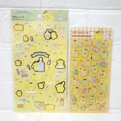 【未開封品】　サンリオ　ポムポムプリン　２枚　箔押しシール　ぷくっとシール