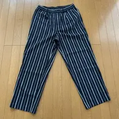 GU ストライプ ワイドパンツ　Lサイズ