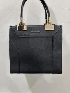 SAMANTHAVEGA ブラック レザーハンドバッグ