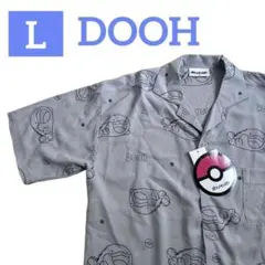 希少 ポケットモンスター 前開き 半袖シャツ ドオー 総柄 L DOOH