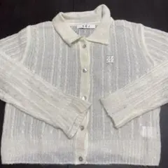 CÉJ アイボリー ケーブル編みカーディガン