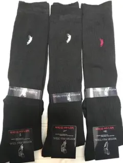 学生　3足　紺色　ワンポイント　ハイソックス ポロスクールソックス 女の子　新品