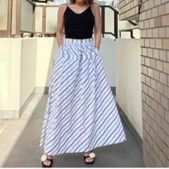 TORY BURCH ストライプフレアロングスカートのサムネイル
