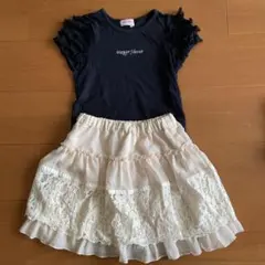メゾピアノ　Tシャツ＆スカートセット　120