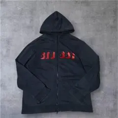 【紺タグ】old stussy ジップパーカー y2k シンプル　ストリート系