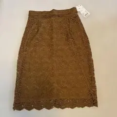 ⭐︎新品未使用⭐︎ UNIQLO レースタイトスカート ブラウン S
