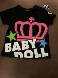 BABYDOLL Tシャツ 80 ブラック