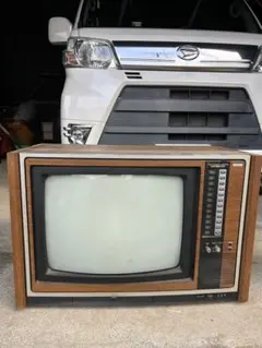 【希少動作品】14型レトロNFC ブラウン管テレビ CV‐14T24EZ　木目調 昭和レトロ】14型レトロNFC ブラウン管テレビ CV‐14T24EZ 木目調
