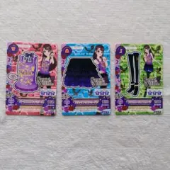 アイカツカード 3枚セット　スパイシーアゲハ　紫吹蘭