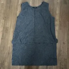 TRUBE グレー　ベスト　チュニック
