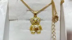 スワロフスキー 使用 テディベア ベア くま クマ ネックレス ペンダント