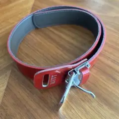 ZETT ゼット 赤ベルト メタルバックル付き 80cmの