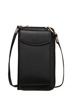 スマホショルダーバッグ　財布バッグ　ブラック スマホショルダー　スマホポーチ