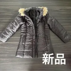 ジャンパー 上着 コート ロング 冬 フード付き 黒 ダウンジャケット