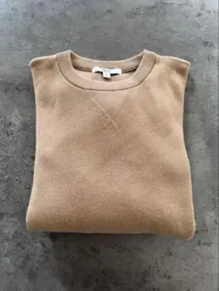 ユニクロ UNIQLO スムースコットンクルーネックセーター ベージュ Mサイズ