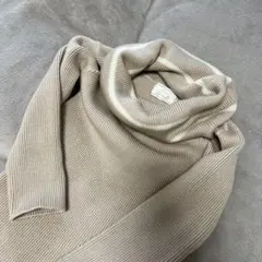 レディ　ベージュ タートルネック ニットワンピース　サイズS 美品レア