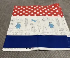 綿　動物柄+水玉　100㎝×200㎝