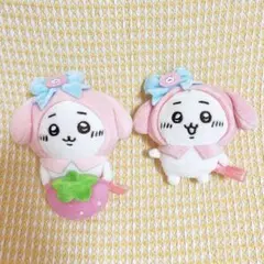 ちいかわ　サンリオデスクトップから見守る　ぷちミニマスコット　マイメロディ　2点