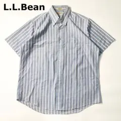 古着 90'S エルエルビーン オックスフォード ボタンダウンストライプシャツ