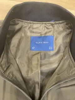 【訳あり】ZARA MAN MA-1 ブルゾン ジャケットカーキ　M