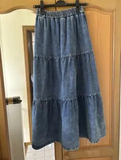 ブージュルード好き♪な方 フェミニン デニムティアードスカート