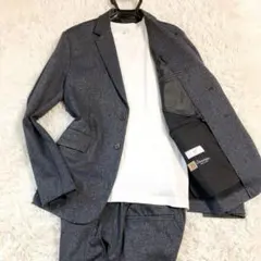 【CARREMAN・美品】417 EDIFICE　スーツ　ストレッチ　チャコール