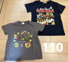 110cmスーパーマリオ半袖Tシャツ２枚セット
